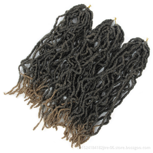 Japanese Kaneka fiber nu locs crochet braid hair, ombre color 12inch-36inch curly faux locs, dreadlocks nu locs boho